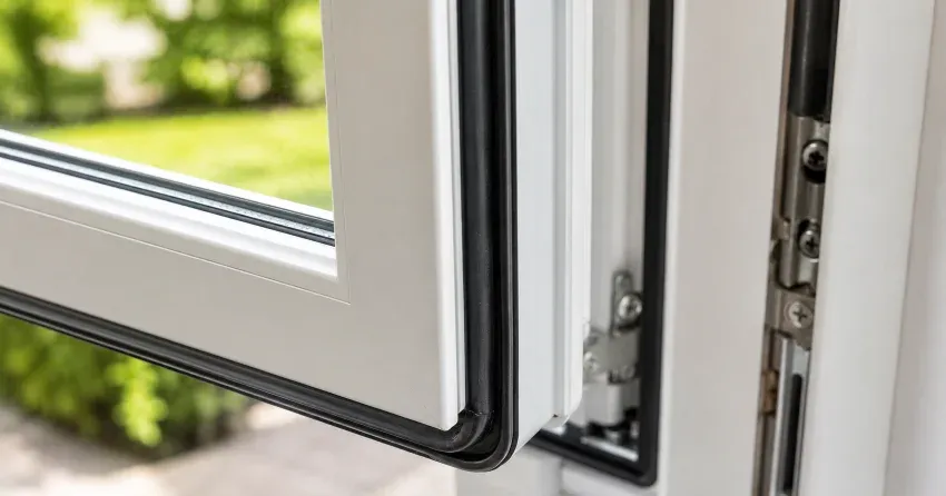 casement window cranked fully open in a Brooklin, Whitby home