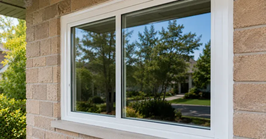 technician installing new insulated glass unit in window frame in Brooklin, Whitby