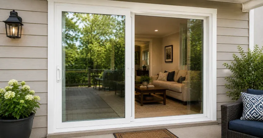new patio door replacement installed in Williamsburg, Whitby home